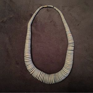 20” Necklace with Graduating Teal Wooden Discs